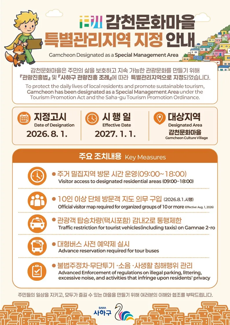 Special management area designation guide for Gamcheon Culture Village